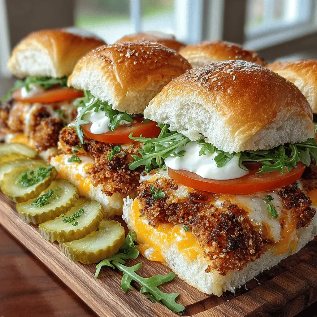 Crispy Cheddar Ranch Chicken Sliders