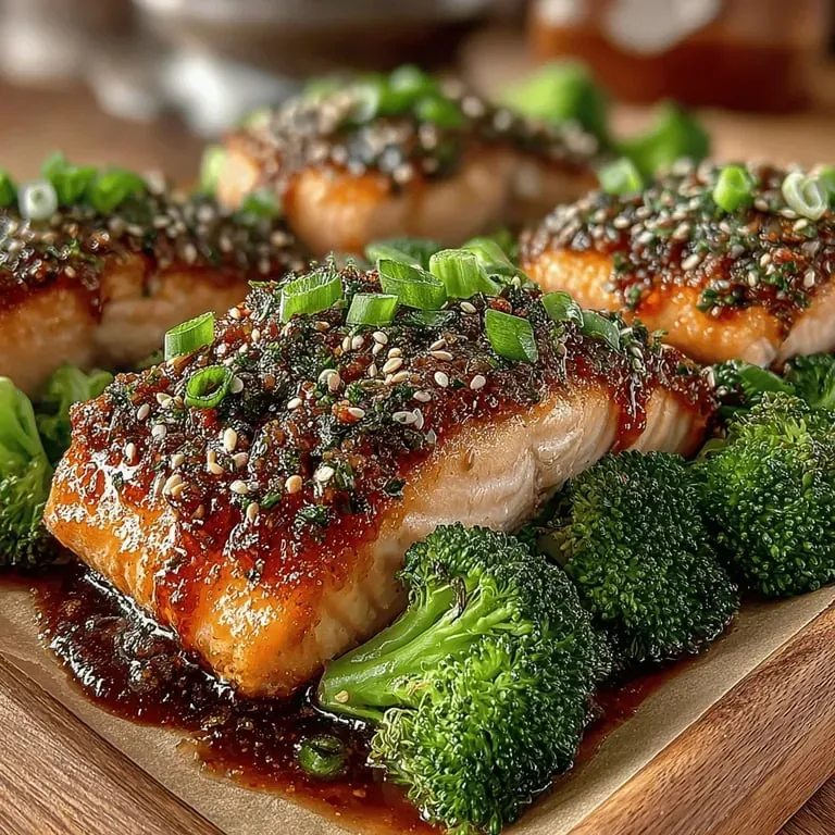 One-Pan Honey Garlic Salmon with Broccoli