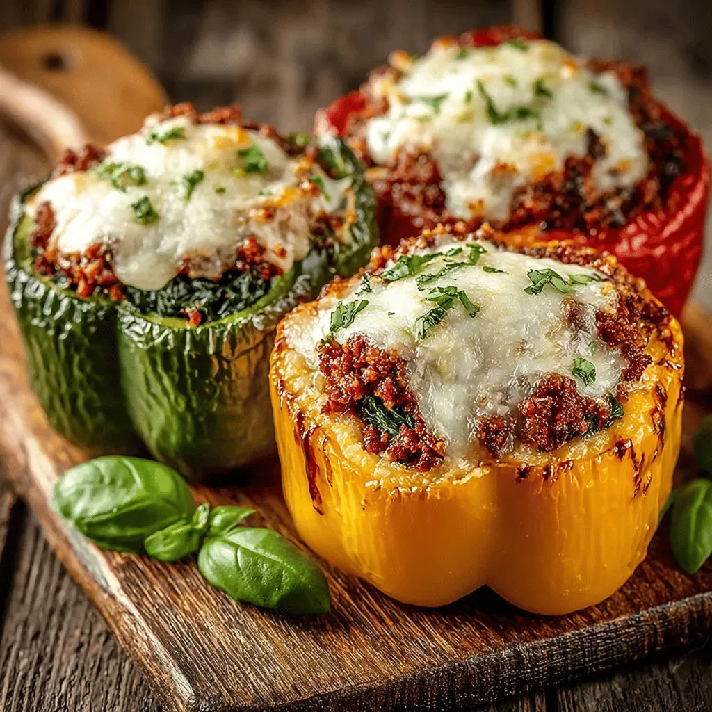 Savory Turkey and Spinach Stuffed Peppers