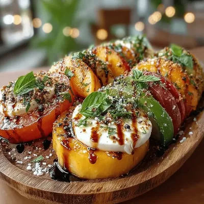 Sweet Summer Peach Caprese Salad
