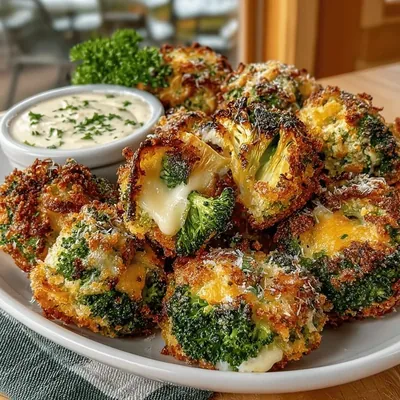 Crispy Air Fryer Broccoli Cheddar Poppers Recipe
