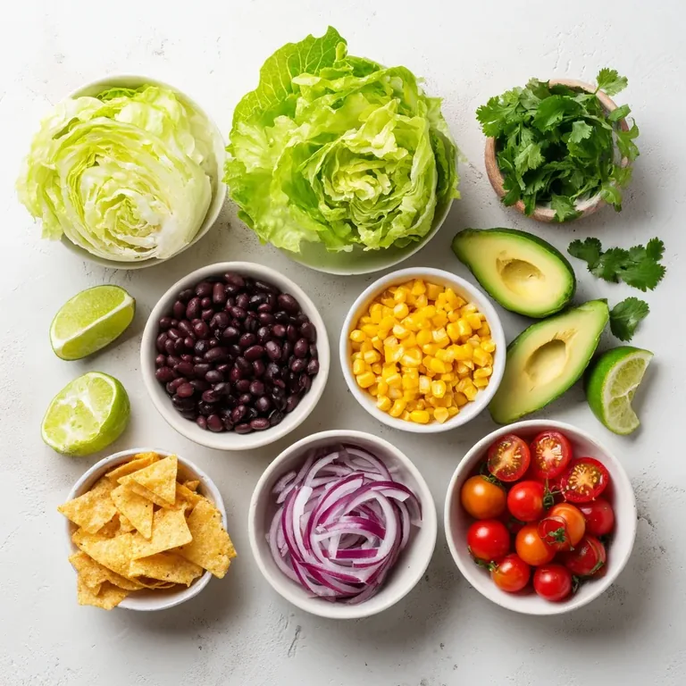 Ingredients for Crunchy Fiesta Taco Salad: A Flavorful and Quick Meal Option