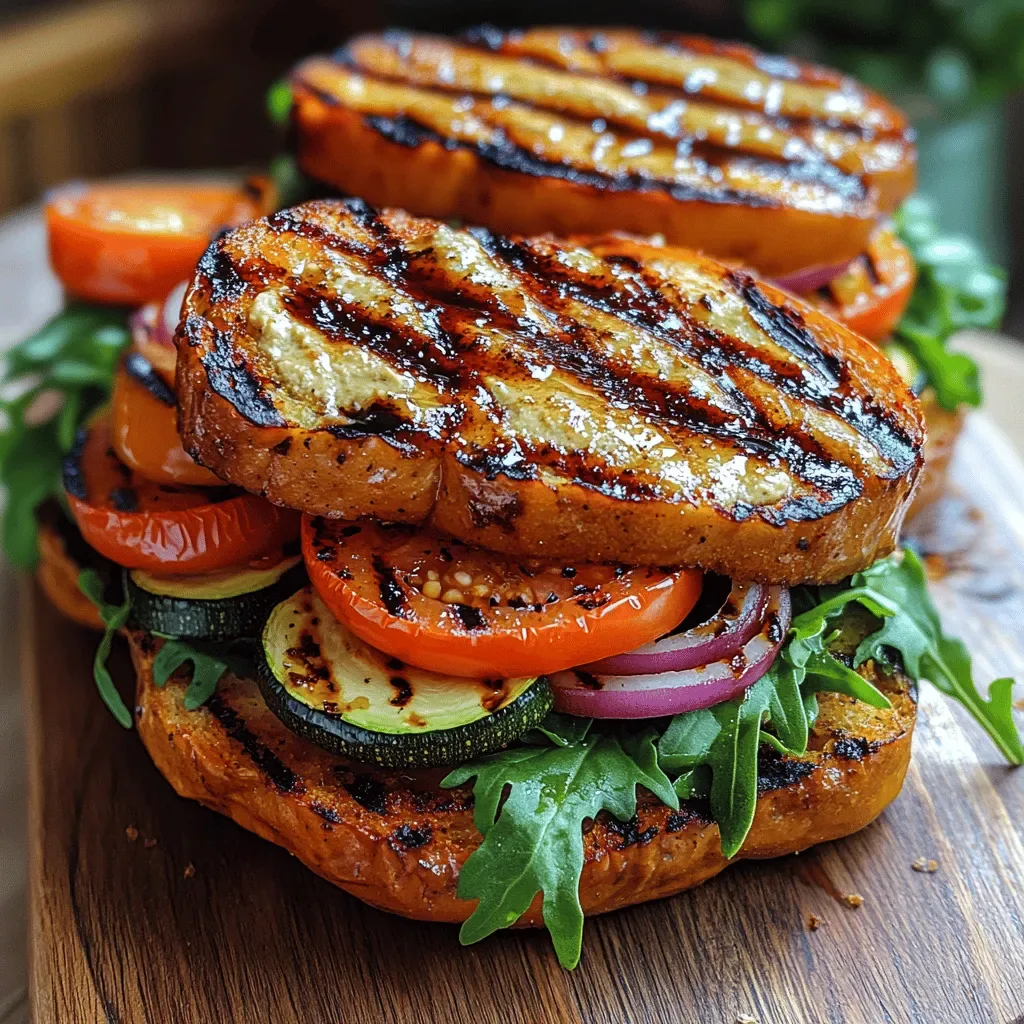 Smoky Charred Veggie Sandwiches: A Flavorful Plant-Based Delight