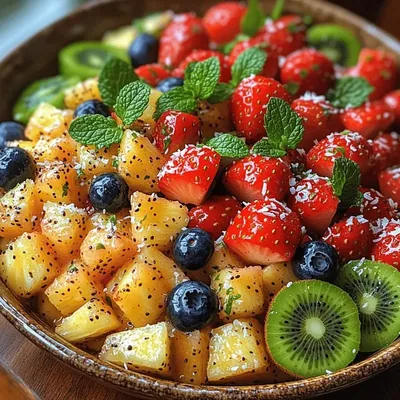 Coconut Lime Bliss Fruit Salad: A Tropical Delight