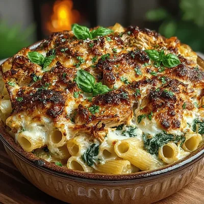 Creamy Chicken and Spinach Pasta Bake: A Comforting Delight for Your Table