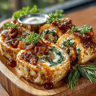Savory Mini Turkey Bacon Spinach Roll-Ups