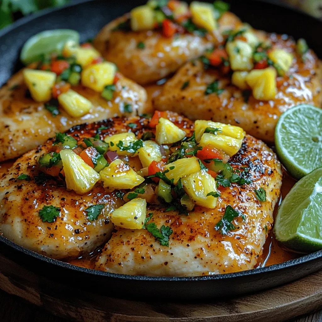 Tropical Paradise Pineapple Salsa Chicken