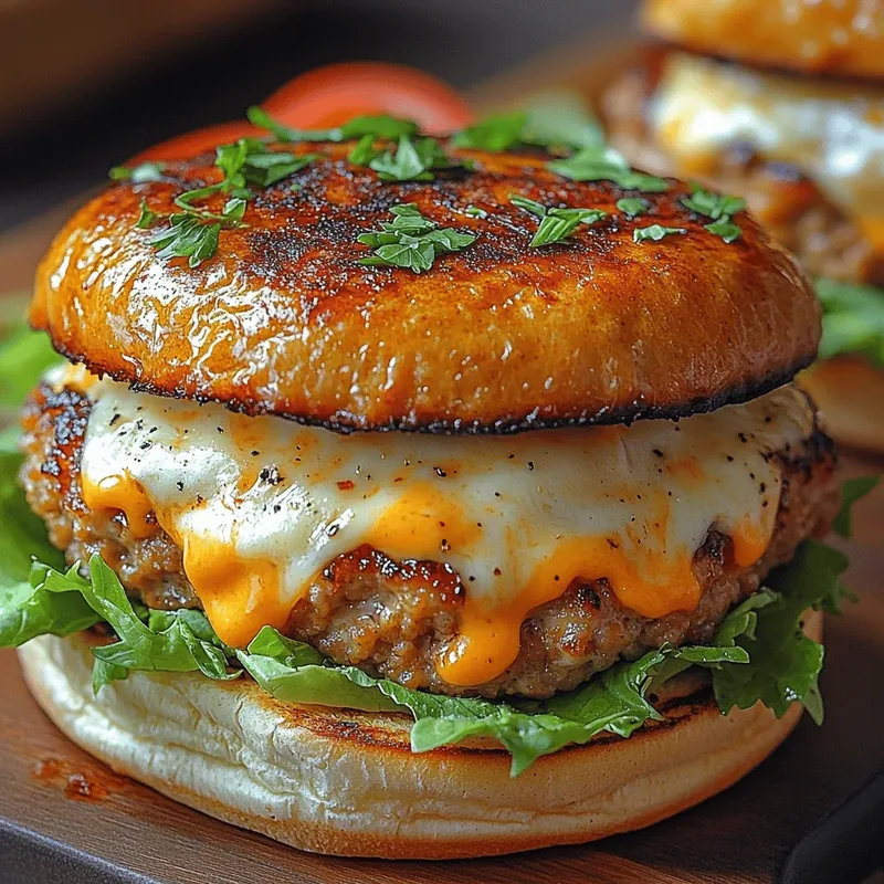 Cheddar-Stuffed Ground Chicken Patty Recipe