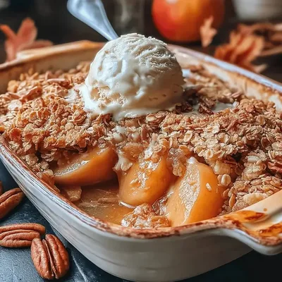 Warm Maple Apple Pecan Crisp Delight