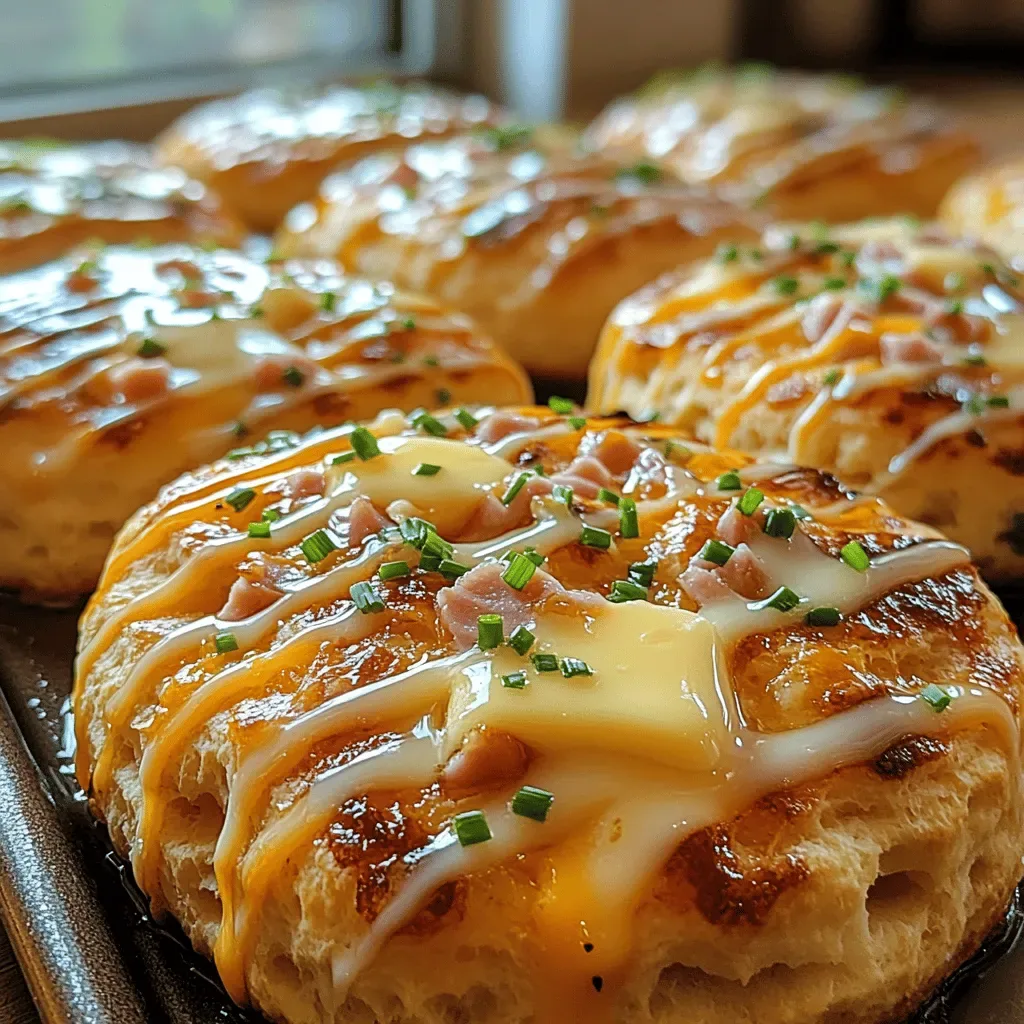 Ham & Cheese Butter Swim Biscuits: A Savory Delight