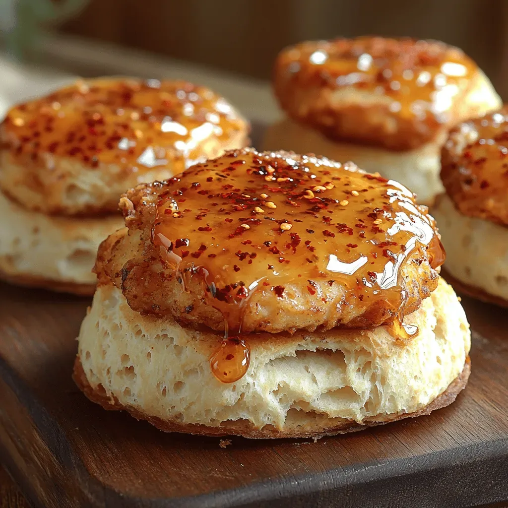 Spicy-Sweet Hot Honey Chicken Biscuits: A Flavorful Delight