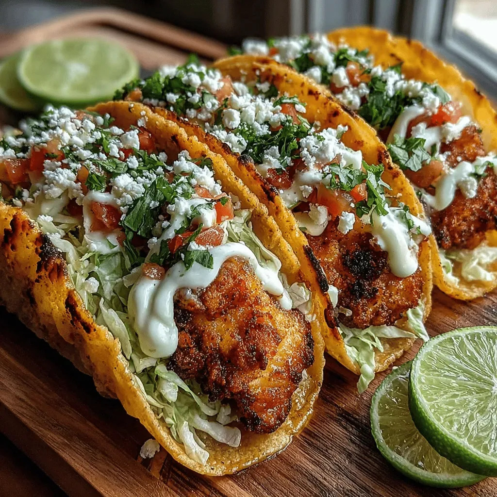 Crispy Chicken Tacos with Avocado Lime Crema: A Flavorful Delight
