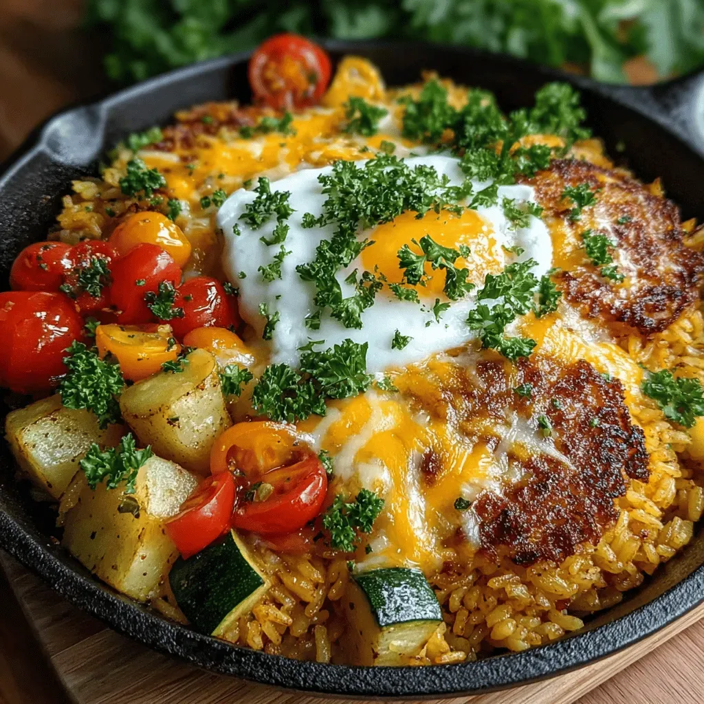 Cheesy Veggie Rice Bake Delight: A Wholesome One-Pan Meal