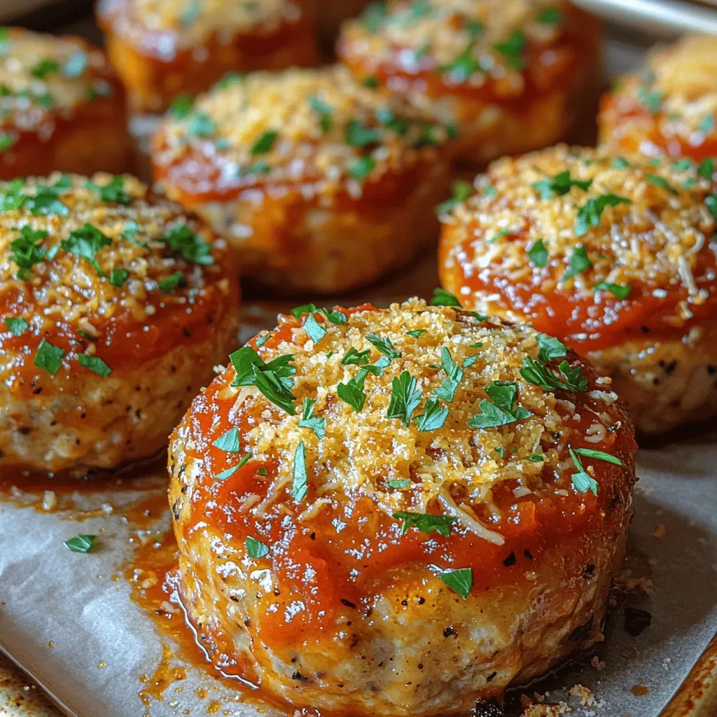 Garlic Parmesan Chicken Meatloaves Recipe