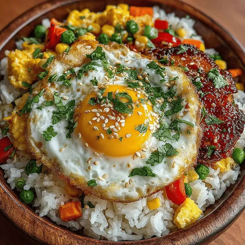 Savory Vegetable Fried Rice with Scrambled Eggs