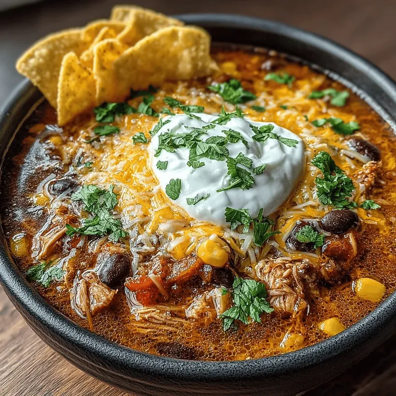 Cozy Crockpot Chicken Corn Enchilada Soup