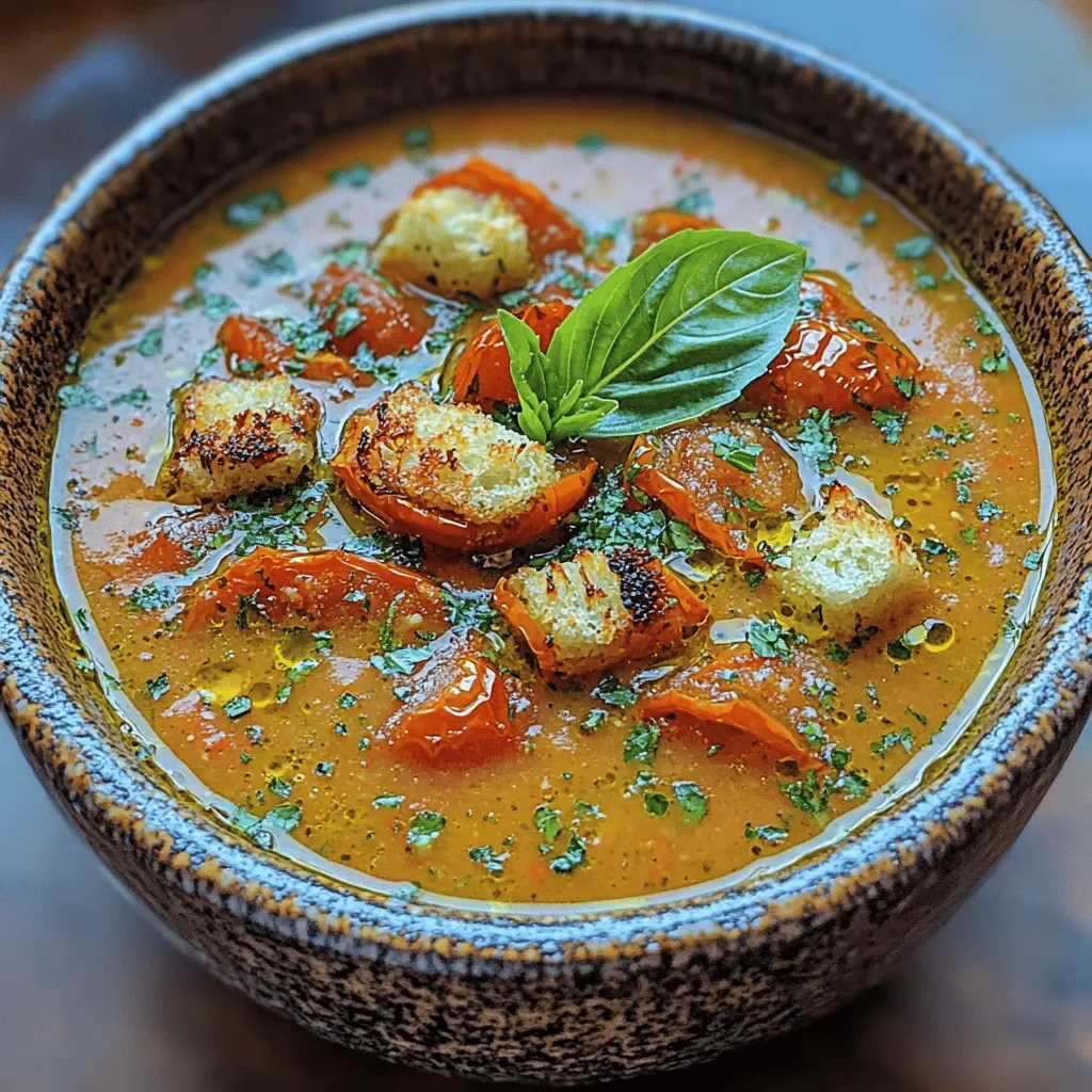 Basil Bliss & Roasted Tomato Soup: A Comforting Culinary Delight