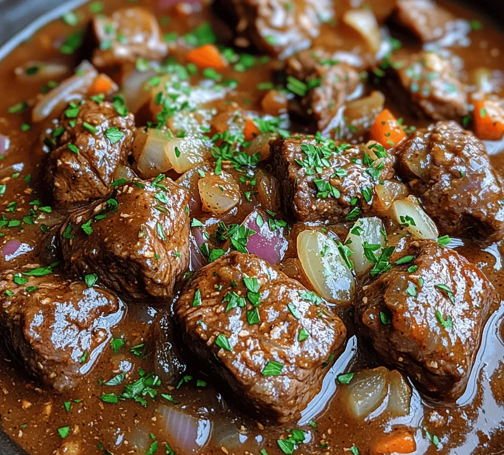 Tender & Tantalizing Slow Cooker Smothered Beef Tips: A Comfort Food Delight