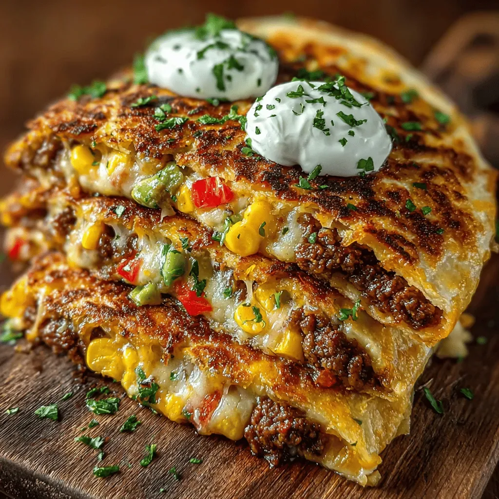 Savory Beef and Veggie Quesadillas