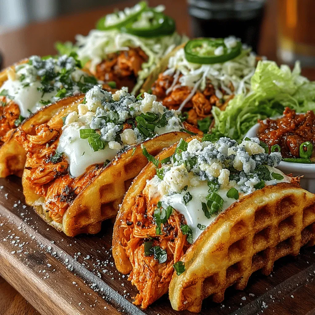 Mini Buffalo Chicken Waffle Tacos: A Flavorful Adventure