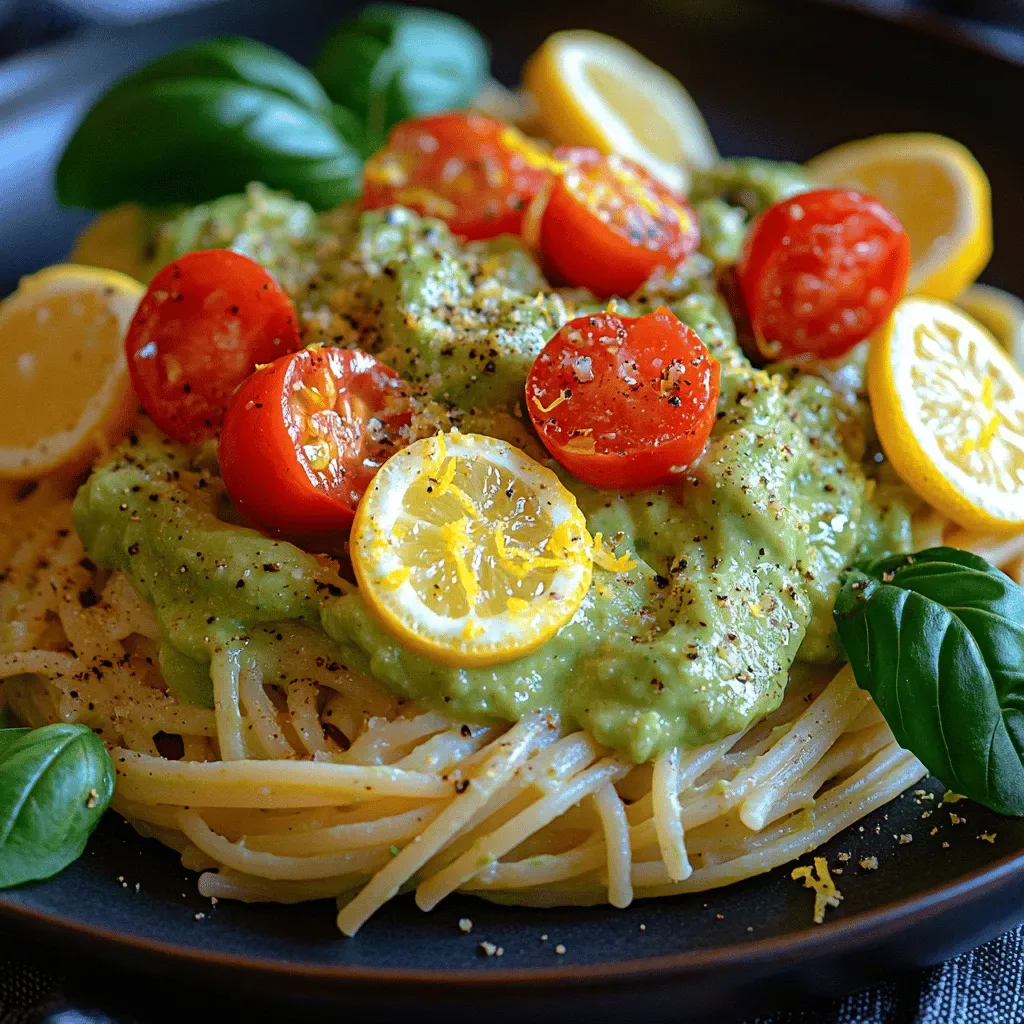 Creamy Avocado Pasta with Zesty Lemon: A Culinary Delight