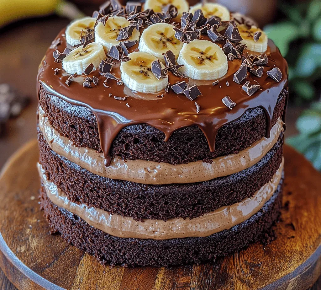 Indulge in Decadence: Double Chocolate Banana Layer Cake