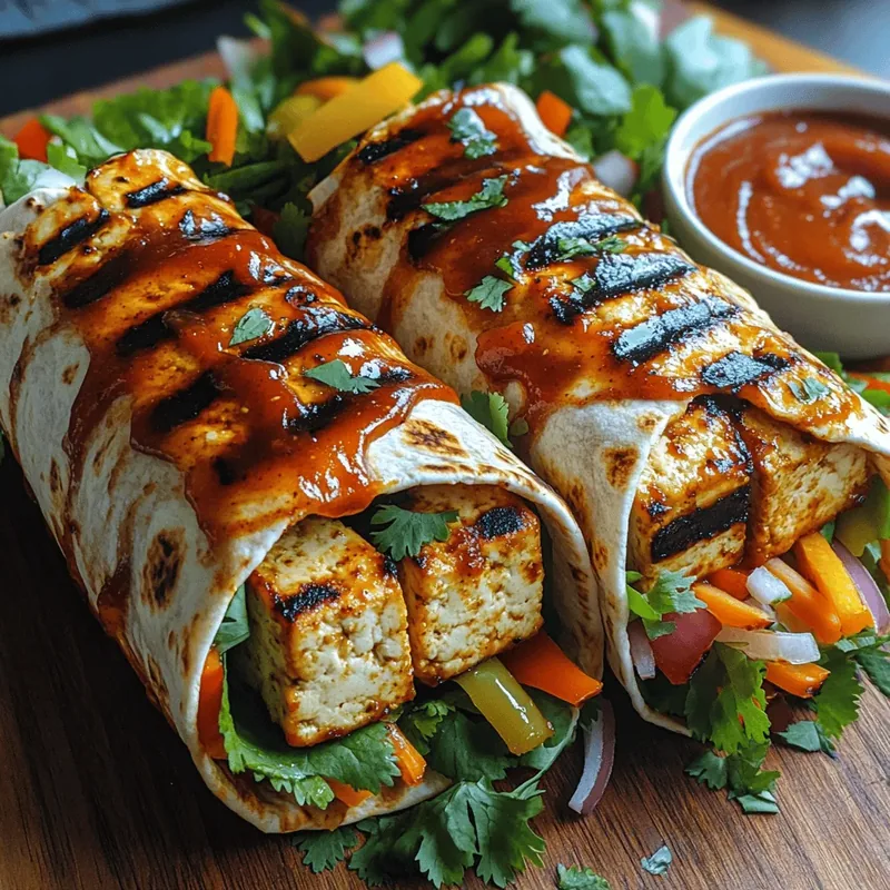 Sweet & Spicy BBQ Tofu Wraps: A Delicious Plant-Based Delight