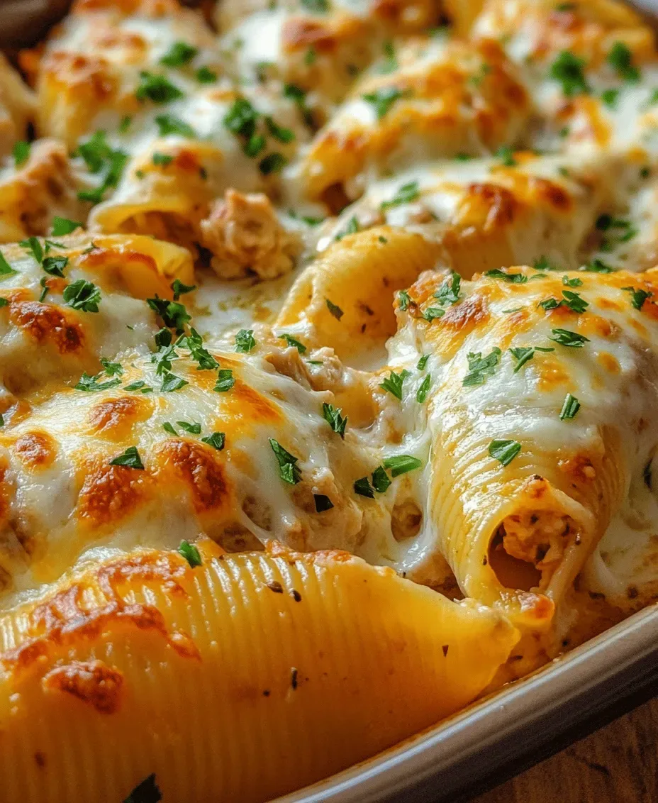 Garlic Butter Chicken Alfredo Stuffed Shells Recipe