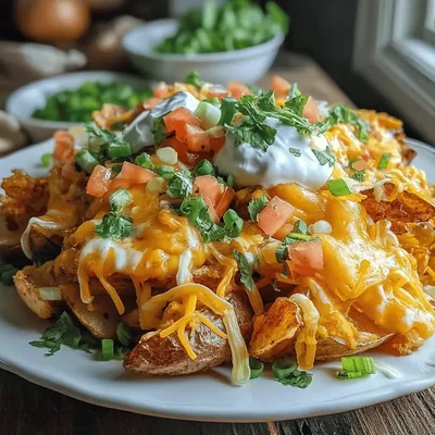Crunchy Taco Loaded Potato Wedges