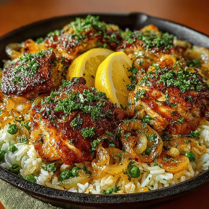 One-Pan Lemon Herb Chicken and Rice Recipe