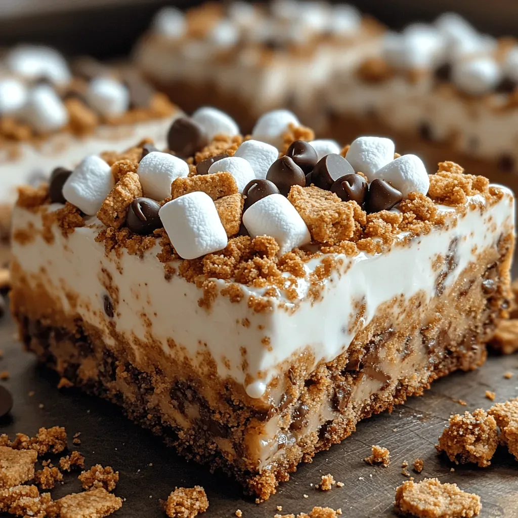 Frozen Yogurt S’mores Cookie Squares Recipe