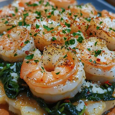 Garlicky Shrimp and Spinach Delight: A Flavorful Seafood Experience