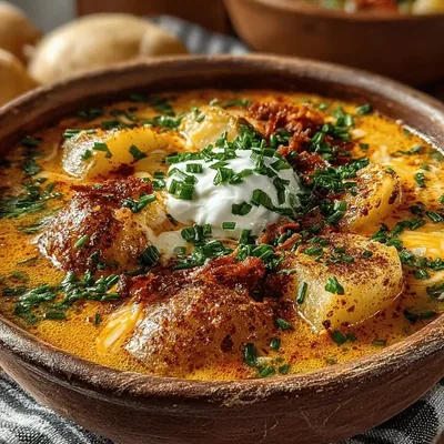 Warm & Cheesy Potato Bliss Soup