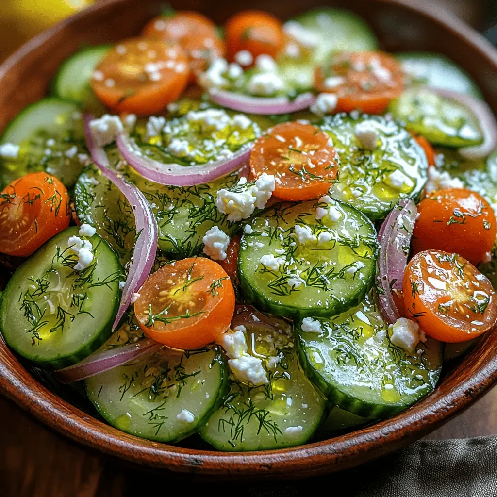 Lemon Dill Cucumber Delight: A Refreshing Salad Recipe