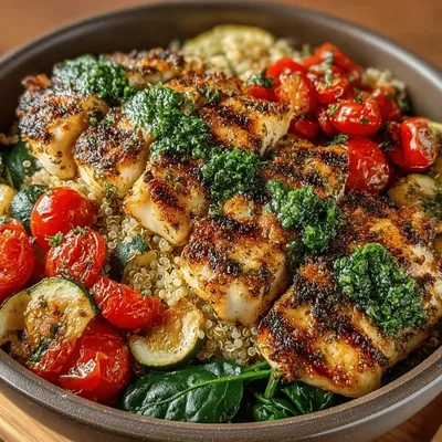Herbed Chicken and Quinoa Bowl with Veggies