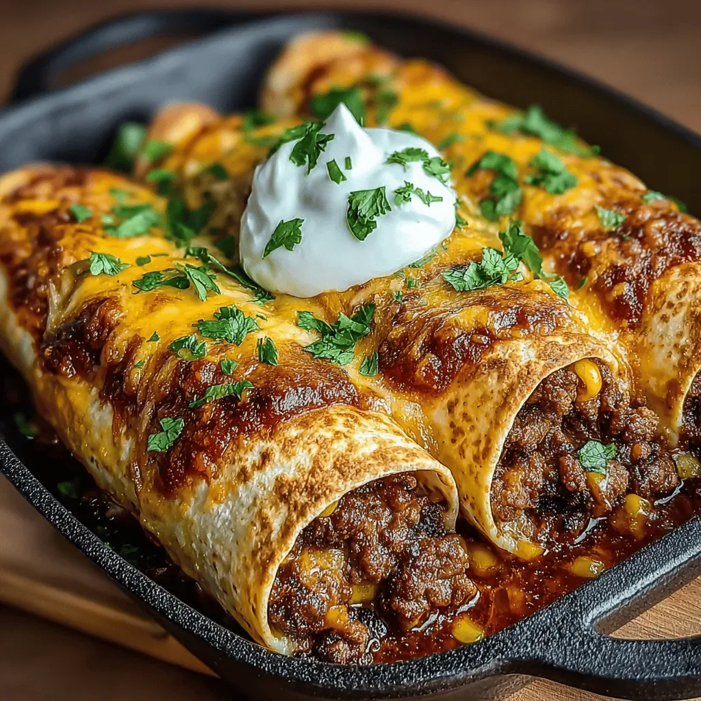 Cheesy Beef Delight Enchiladas