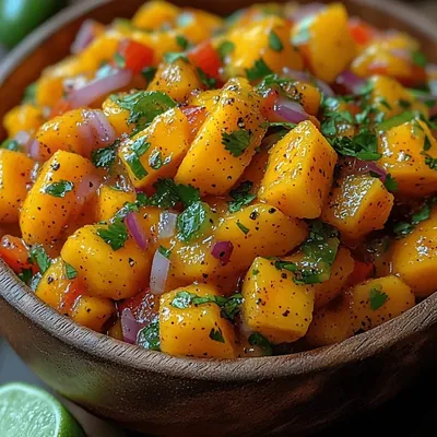 Spicy Tropical Delight: Bright Mango Jalapeño Salsa