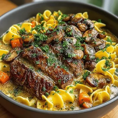 Hearty Beef and Mushroom Stroganoff