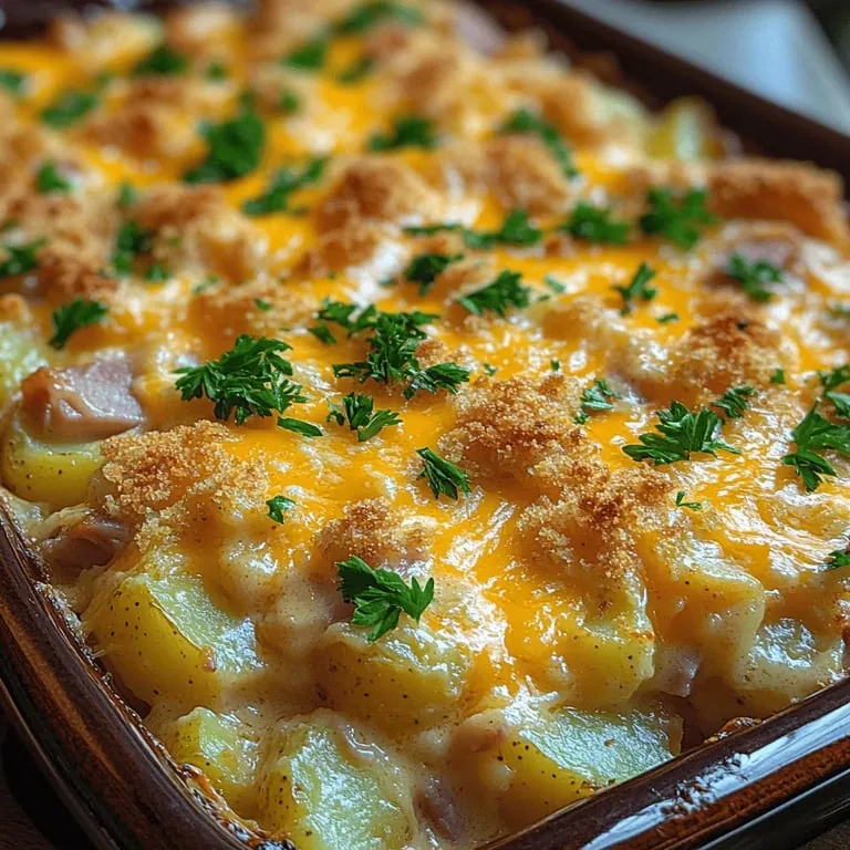 Savory Cheesy Ham and Potato Dream Casserole