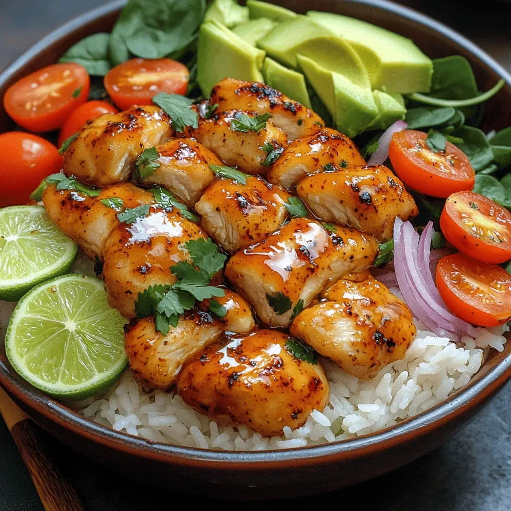 Sweet & Spicy Hot Honey Chicken Bowls