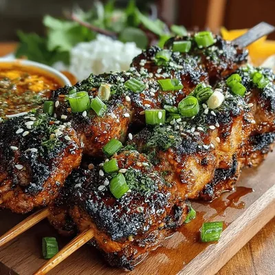 Honey Garlic Grilled Chicken Skewers