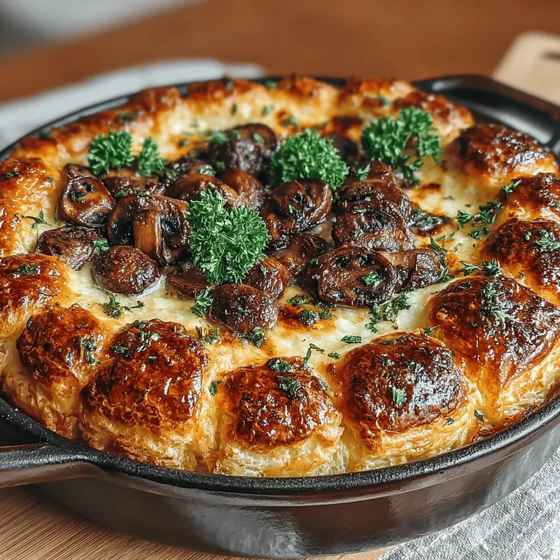 Creamy Mushroom & Leek Pot Pie Bake