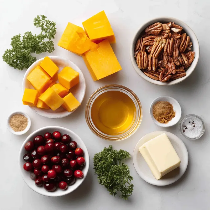 Spiced Cranberry-Pecan Butternut Bake