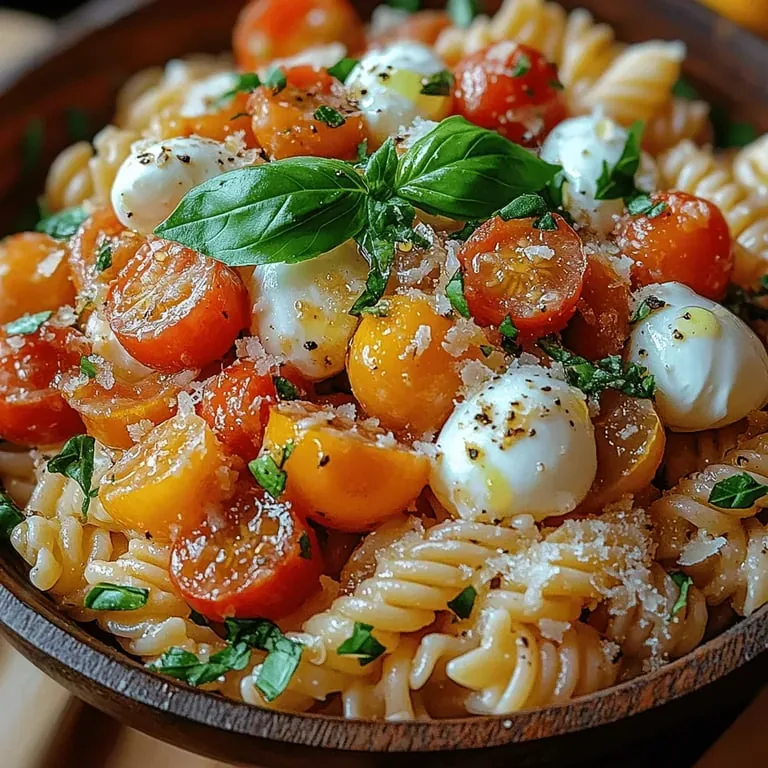Creamy Caprese Pasta Salad Delight