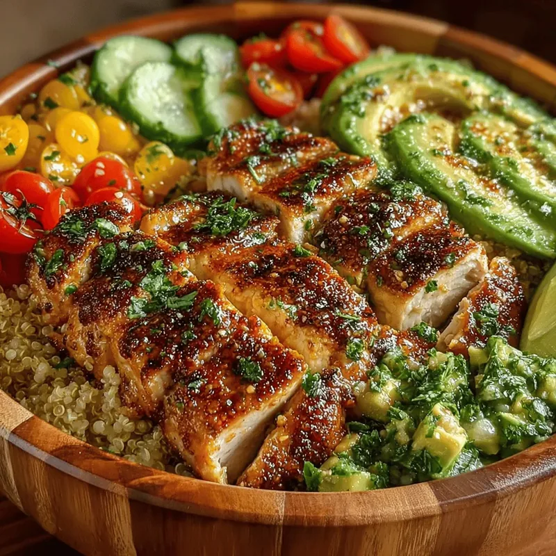 Zesty Grilled Chicken Bowls with Avocado Salsa