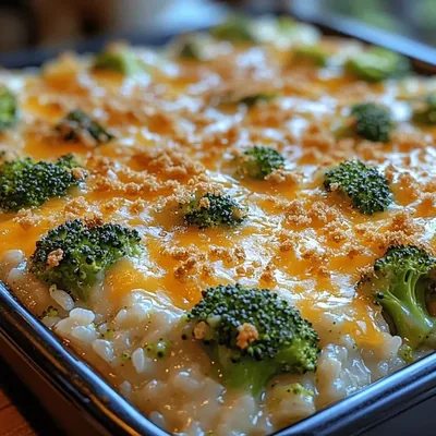 Cheesy Broccoli & Rice Delight: A Comforting Casserole Recipe