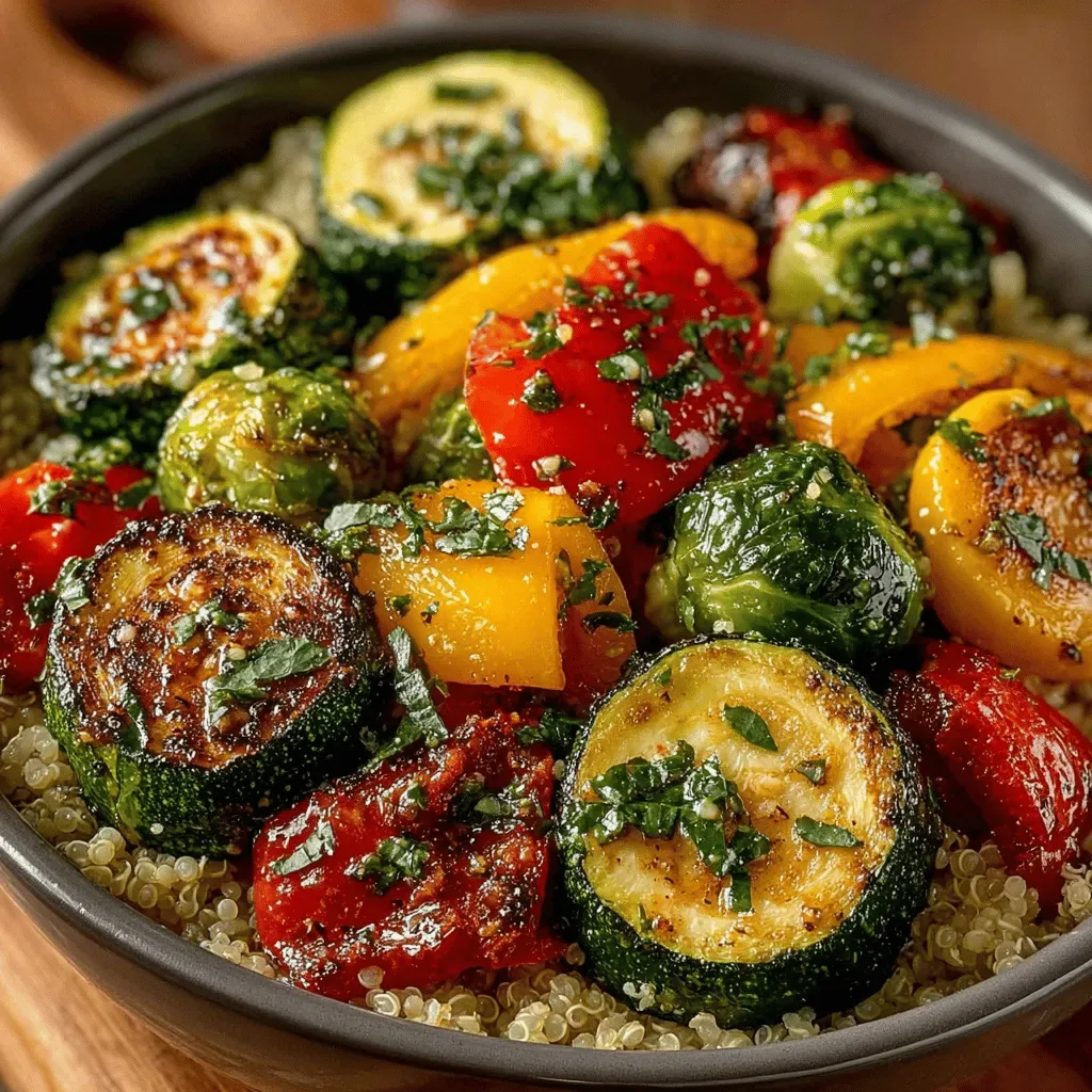 Garlic Herb Roasted Veggie Bowls