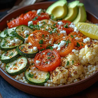 Colorful Roasted Veggie Couscous Bowls
