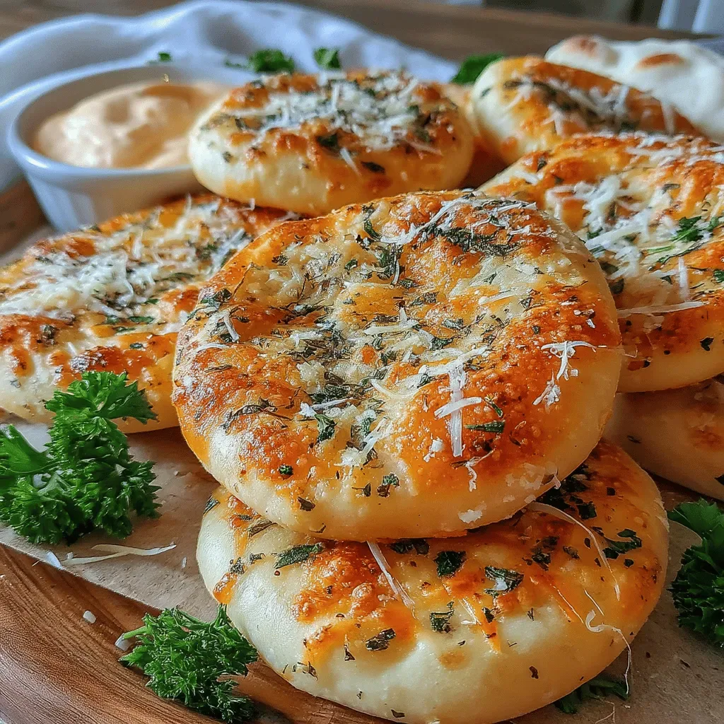 Baked Garlic Herb Flatbread Bites