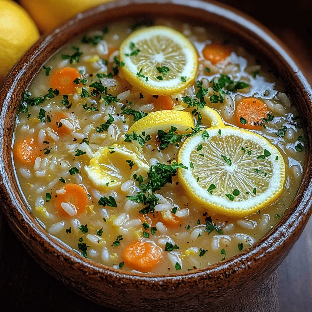 Zesty Avgolemono: Greek Lemon Rice Soup